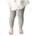 thumbnail image 2 of Qingpeng Toddler Girls Fleece Lined Leggings Kids Cotton Elastic Waist Solid Knit Tights Fall Winter Solid Thick Pants, 2 of 4