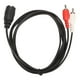 thumbnail image 3 of Cable de Adaptador de Sonido, 5 pinos Din Hurbra A 2 Cable Masculino Conector de Alivio de Tensión Moldada de Agarre Fuerte 4.9 Pies Para Veograbador, 3 of 7