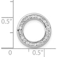 thumbnail image 4 of 14K White Gold 1/4Ct. Diamond Channel Set Circle Chain Slide Made In India pm4710-025-wa, 4 of 5