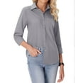thumbnail image 2 of Siliteelon Women's Wrinkle Free Dress Shirts Long Sleeve Button Down Business Casual Office Work Blouse, 2 of 8