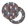 thumbnail image 2 of Balery Forest Cute Owl Fundas de asiento para taburete de bar redondo de tela de terciopelo ajustables que protegen de arañazos y manchas para sillas de 14 a 17 pulgadas.-14 inch, 2 of 7