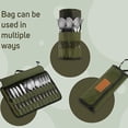 thumbnail image 2 of Bolsa de cubiertos para acampar Juego de cubiertos de Picnic de acero inoxidable bolsa de cubiertos para acampar organizador de cubiertos para acampar duradero incluye tenedores cucharas palillos JShteea El nuevo, 2 of 9