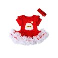 thumbnail image 3 of Toddler Bewborn Infant Kids Baby Girls Festival Party Romper Jumpsuit Tutu Dress Headband Outfits Clothes, 3 of 5