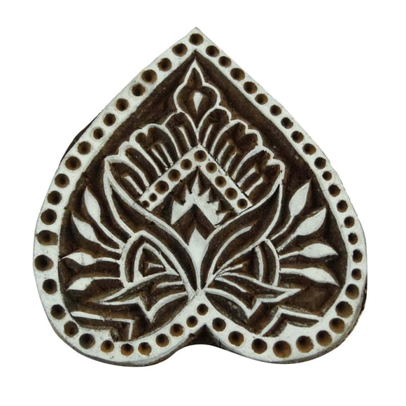 Indian Decorative Textile Printing Block Hand Carved Wood Stamps Wooden
