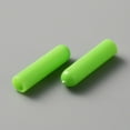 thumbnail image 2 of 50pcs Plastic Aglets for Shoelaces Shoelace Tips Head Column Lime 20x5mm Inner Diameter: 3.5mm, 2 of 2