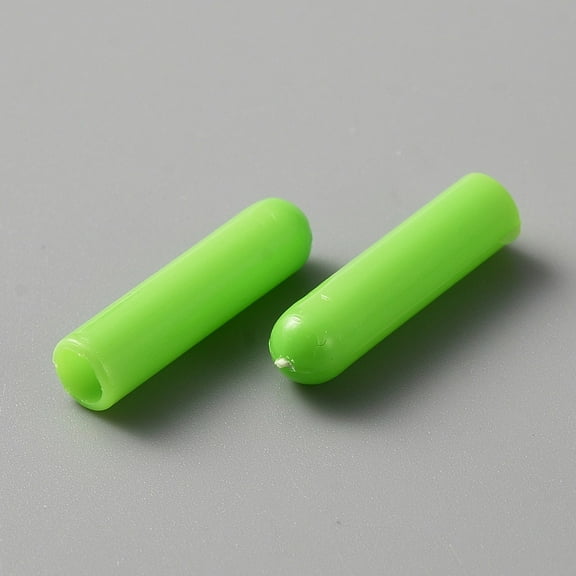 50 pc Plastic Aglets for Shoelaces Shoelace Tips Head Column Lime 20x5mm Inner Diameter: 3.5mm