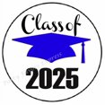 thumbnail image 1 of 48 Class of 2025 Blue Graduation Envelope Seals Labels Stickers 1.2" Round, 1 of 3