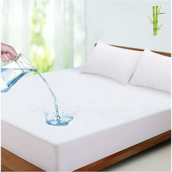 Queen Size Bamboo Mattress Protector,   Breathable Fabric, Cost-Effective Solution for Your Sleep Haven