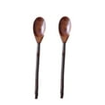 thumbnail image 4 of YSNOOWE 2Pcs Small Dessert Spoons Wood Long Handle for Family Reunion 11.8x1.4x0.6in, 4 of 8