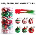 thumbnail image 2 of Hvmvliv Christmas Tree Ornaments (30pcs-6cm) Barreled Shaped Electroplating Painted Christmas Ball Plastic Ball Set Christmas Tree Decoration Pendant C, 2 of 3