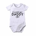 thumbnail image 2 of Rciityk White Rompers for Baby Girls Boys Newborn Infant Toddler Unisex Baby Crew Neck Onesie Summer Casual Print T-Shirt Bodysuit for 0-3 Months, 2 of 4