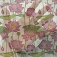 thumbnail image 3 of Lotus Flower Tulle Curtains with Rod Pocket, Graphic Ornament Pattern with Pink Lotus Blossoms and Buds, Sheer Drape for Wedding Party 2 Panels, 7 Sizes, Pink Ivory and Green, by Ambesonne, 3 of 3