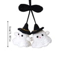 thumbnail image 3 of Halloween Ghost Car Mirror Hanging Decoration, Handmade Crochet Rearview Mirror Accessories, 3 of 5