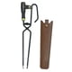 thumbnail image 2 of Pinzas para Leña de Acero al Carbono Mango de Madera Resistentes al con Funda de Piel Diseño Antideslizante y Resorte Adecuadas para Camping, 2 of 9