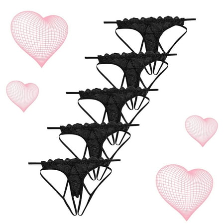 

Kayannuo Underwear Women Clearance FIve Pairs Of Lace Panties For Ladies Black