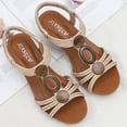 thumbnail image 4 of LSLJS Sandales à Plateforme Ouvertes pour Femmes Talon Compensé Rétro Chaussures Romaines à Semelle Souple, 4 of 9