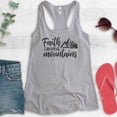 thumbnail image 2 of Faith Can Move Mountains Tank Top, Ladies Racerback Tank Top, Religious Christian Motivation Spiritual Tank, Heather Gray, Small, 2 of 3