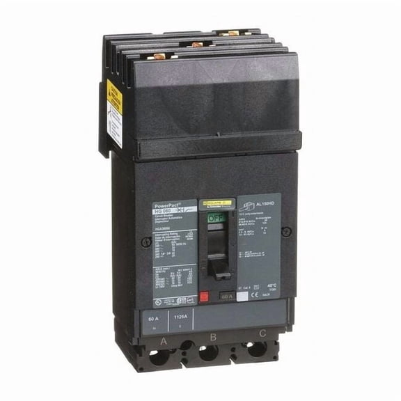 Square D Circuit Breaker,60A,3P,600VAC,HG HGA36060
