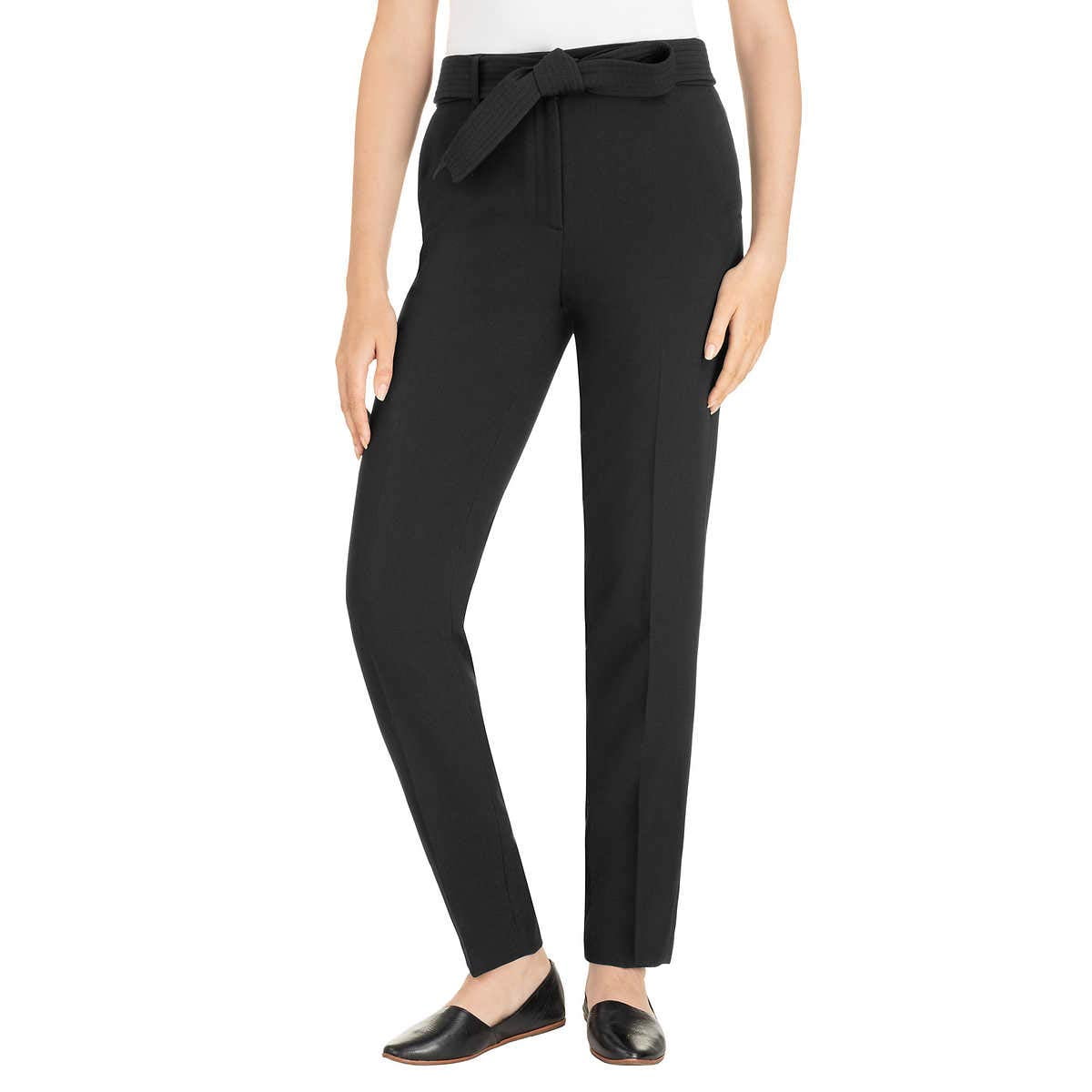 Hilary Radley Ladies' Tie Front Pant (4, Black) - Walmart.com