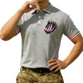 thumbnail image 4 of FASHOFT 4th of July Golf Polo Shirts for Men Funny Print Quick Dry Short Sleeve Performance Polos Moisture Wicking Tops Grey XXXXXL, 4 of 4