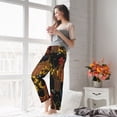 thumbnail image 5 of Cauagu Embroidery Chicken Rooster Pajama Pants for Women Loose Fit Wide Leg Trouser Pants Casual Elastic Waist Drawstring Lounge Pants, 5 of 6
