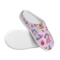 thumbnail image 3 of Rateoe Christmas Unicorns Print Women's Men's Cotton Knit Slippers Lightweight Memory Foam Indoor House Shoes with Anti-Skid Sole-37/38, 3 of 7