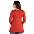 thumbnail image 3 of 24seven Comfort Apparel Long Sleeve Maternity Swing Tunic Top, 3 of 4