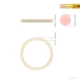 thumbnail image 5 of ANGARA Lab Grown Stackable Diamond Wedding Ring for Women in 14K Yellow Gold (Size-1mm| Color-F-G| Clarity-VS) | April Birthstone, Anniversary, Jewelry Gift for Women | Lab-Grown Diamond Ring, 5 of 7
