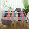 thumbnail image 3 of Yayeee Tablecloths 54" x 54" Rectangle Wrinkle Resistant Party Table Cover, Red Teal Stripes, 3 of 8