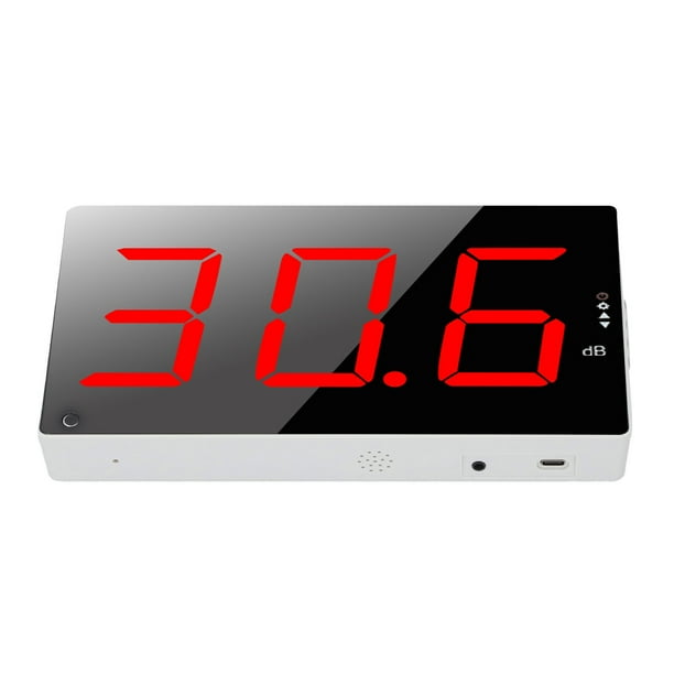 Probador Del Medidor De Nivel De Sonido, Medidor De Ruido Digital De Rango De 30-130 DB Montado En La Pared Para Oficina