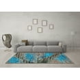thumbnail image 3 of Ahgly Company Indoor Rectangle Abstract Light Blue Modern Area Rugs, 2' x 3', 3 of 4