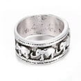 thumbnail image 5 of HOOUN Classic Antique Tibetan Silver Elephant Ring Party Wedding Men Women Jewelry-3# Silver-7, 5 of 9