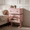 Pink, variant on SAYGOGO 20.7" White Robot Nightstand with 360° Rotating Drawer & LED, 80lbs Capacity