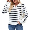 thumbnail image 2 of Camisas de Mujer con Cuello de Solapa, Cuello en V, Blusa de Larga, Blusa Informal Elegante. Negro XL, 2 of 8