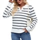 thumbnail image 2 of Camisas de Mujer con Cuello de Solapa, Cuello en V, Blusa de Larga, Blusa Informal Elegante. Negro XL, 2 of 8