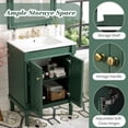 thumbnail image 6 of Harper & Bright Designs 24" Small Bathroom Vanity with Sink, Bathroom Storage Cabinet with 2-Tier Shelves, Green, 6 of 16