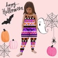 thumbnail image 2 of Girls Halloween Tank Romper Cute Graphicint Harem Pants Sleeveless Playwear Holiday Jumpsuit, 2 of 5