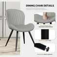thumbnail image 5 of Hawsaiy Upholstered Dining Chairs Set of 6, Modern Kitchen Chairs with Backrest and Metal Legs, 19" Seat Height,Light Gray, 5 of 9