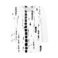 thumbnail image 4 of Ounisa T-Shirts à Manches 3/4 pour Femmes Col en V Manches Raglan Chandail Imprimé Décontracté Tendance Printemps Été Mode Hauts P-2TG, 4 of 6