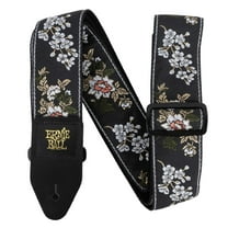 Ernie Ball Classic Jacquard Guitar Strap/Bass Strap - White Blossom