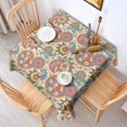 thumbnail image 2 of Multicolor Ethnic Paisley and Floral Pattern Square Tablecloth,Waterproof Square Table Cover,Wipeable Spillproof Washable Table Cover for Home Kitchen Party Decor 52"x52"(132x132cm), 2 of 6