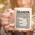 thumbnail image 2 of Grandpa Nutritional Facts Label Coffee Mug - 11oz Cup for Granddads, Grandfather, Papa, Papi, Granddaddy from Family, Grandchildren, Son, Daughter, 2 of 7