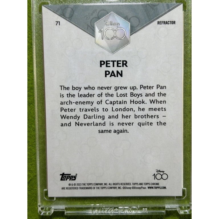 その他 Topps Chrome Disney100 PETER PAN 299 SILVER REFRACTOR PETER PAN Disney 100 CARD 2023 Topps Chrome