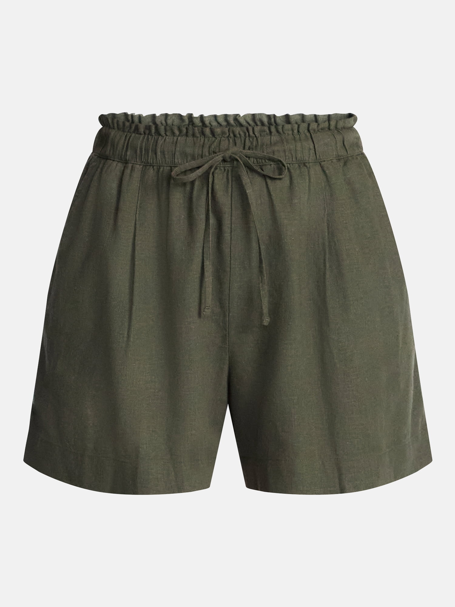 Time and Tru Women's Linen Blend Shorts, Sizes XS-XXXL