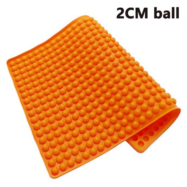 Tapete para barbacoa con bola redonda de 2cm, mantel individual resistente a altas temperaturas para drenaje de aceite de silicona, se puede utilizar como molde para galletas con forma de bola redonda pequeña Zhivalor 2033494-2
