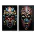 thumbnail image 2 of Designart "Tribal Pende African Mask II" African Tribal Wall Art Set Of 2 - Coral People Wall Decor Set Of 2, 2 of 7
