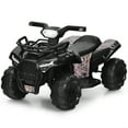 thumbnail image 1 of Gymax 6V 4 Wheels ATV Quad Ride On Car Kids Ride-On Toy w/ Music Horn LED Light Black, 1 of 10