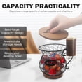 thumbnail image 6 of Tzdxfgl Coffee Pod Holders Basket with Wood Lid, Large Capacity K Cup Holders for Counter, Black, 6 of 11