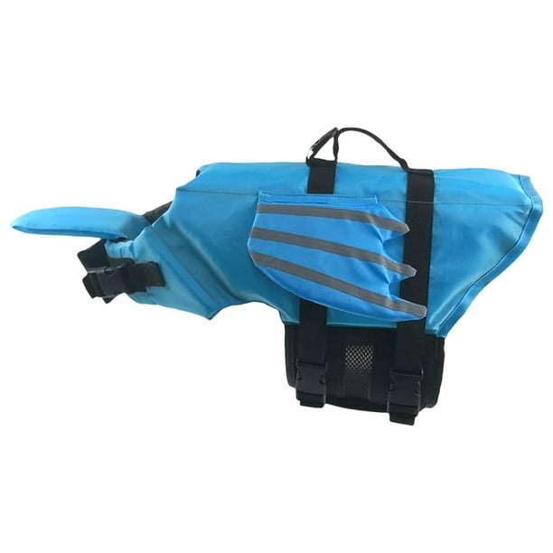 Chaqueta para perros jinwen con rayas reflectantes Ajustable para perros Azul M