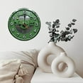 thumbnail image 6 of Vintage Green Metal Wall Clock Industrial Style Home Decor 10-Inch Silent Wooden Wall Clock, Battery Operated (AA Batteries Not Included), Artistic Home Decor, 6 of 7
